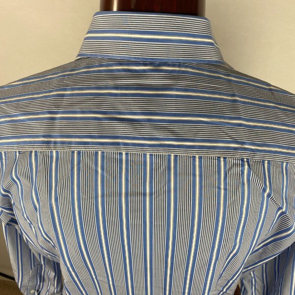 Bugatchi Uomo Mens M Striped Button Down Flip Cuff - Picture 8 of 12